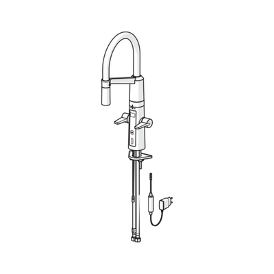 Hansa Fit Keukenmengkraan 3/8 inch 1 kraangat temperatuurbegrenzing Chroom glans