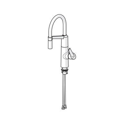 Hansa Fit Keukenmengkraan 3/8 inch 1 kraangat temperatuurbegrenzing Chroom glans