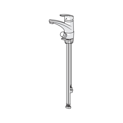 Hansa Hansamix 1 gats keukenkraan met stopkraan met 150° draaibare uitloop 20.3cm chroom