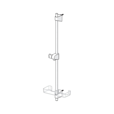 Hansa Hansabasicjet glijstang met houder verstelbaar met zeepschaal 72cm chroom