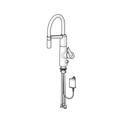 Hansa Fit Keukenmengkraan 3/8 inch 1 kraangat temperatuurbegrenzing Chroom glans