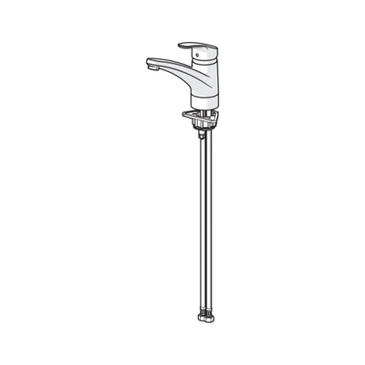 Hansa Hansamix 1 gats keukenkraan met 150° draaibare uitloop 20.3cm chroom