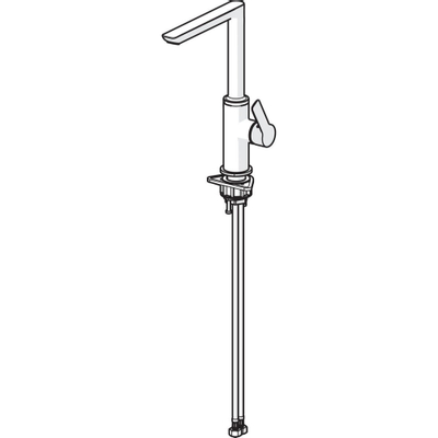 Hansa Hansaligna 1 gats keukenkraan met 150° draaibare uitloop 18.9cm chroom