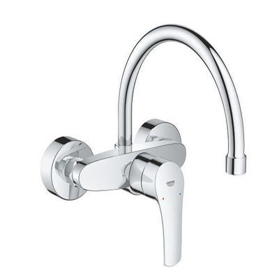 GROHE Eurosmart Keukenkraan - hoog - draaibare uitloop - inbouw - chroom