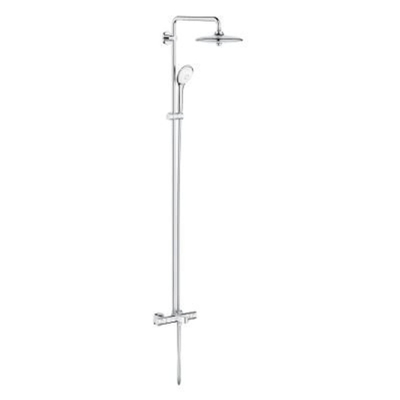 GROHE Euphoria Regendoucheset Opbouw - badkraan - hoofddouche 26cm - massage handdouche rond - chroom OUTLETSTORE