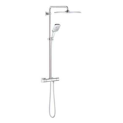 GROHE Rainshower SmartActive Regendoucheset Opbouw -hoofddouche 31cm - handdouche vierkant - thermostatisch - SmartActive - chroom