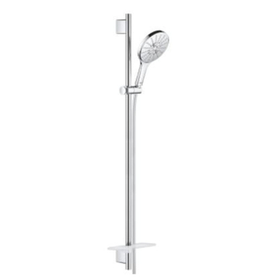GROHE Rainshower SmartActive 150 Glijstangset - 90cm - ronde handdouche - 3 straalsoorten - gladde doucheslang - met zeepschaal - chroom