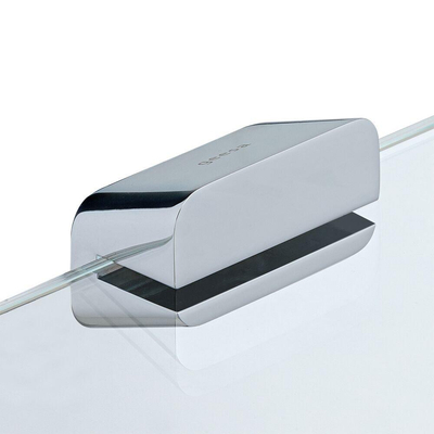 Geesa Shift Toiletrolhouder dubbel Chroom met planchet van transparant glas