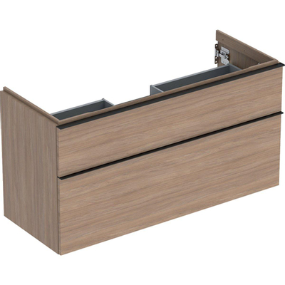Geberit iCon wastafelonderkast 118.4x61.5x47.6cm 2 lades met softclose Spaanplaat Eiken