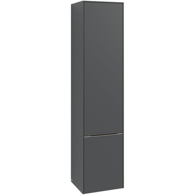 Villeroy & boch Subway 3.0 kast hoog 171x40cm 2 deur 1 schap links graphite