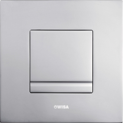 Wisa Delos Bedieningspaneel - vierkant - 16x16x1 - spoelonderbreking - kunststof - mat chroom