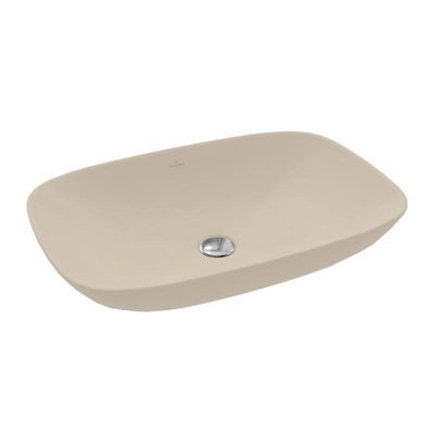 Villeroy & Boch Loop & Friends Opzetwastafel - 62 x 42 x 12 cm - Almond CeramicPlus - zonder overloop