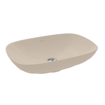 Villeroy & Boch Loop & Friends Opzetwastafel - 56 x 38 x 12 cm - Almond CeramicPlus - met overloop