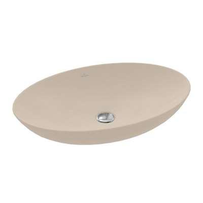 Villeroy & Boch Loop & Friends Opzetwastafel - 62 x 42 x 12 cm - Almond CeramicPlus - zonder overloop