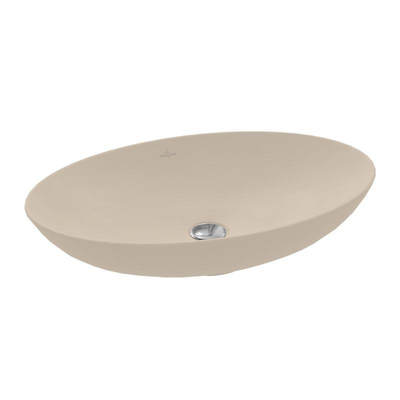 Villeroy & Boch Loop & Friends Opzetwastafel - 62 x 42 x 12 cm - Almond CeramicPlus - met overloop