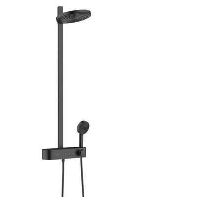 Hansgrohe Pulsify showerpipe 26cm 2jet planchet 40cm mat zwart