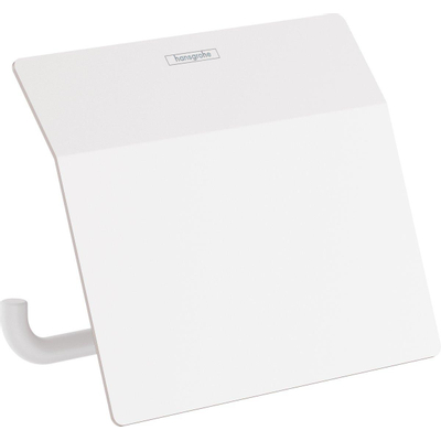 Hansgrohe Addstoris closetrolhouder met klep mat wit