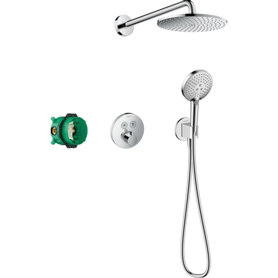 Hansgrohe Raindance s inbouwset thermostaat en hoofddouche 24cm chroom