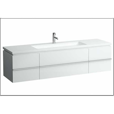 Laufen New Case Living Square onderbouwkast 129x47.6x45.9cm 2 lades. 2 deuren 2 glasplaten hout antraciet eiken