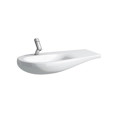 Laufen Alessi One meubelwastafel 90x50x16.5cm 1 kraangat waskom links. aflegruimte rechts incl. clou keramiek lcc-wit