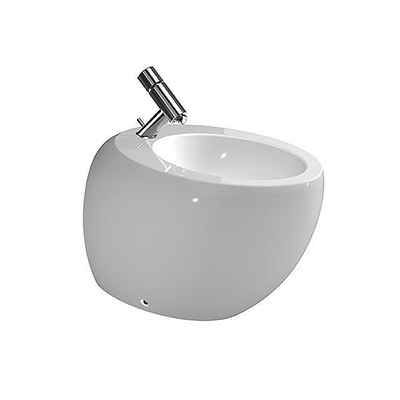 Laufen Alessi One staand bidet 58.5x39x41.5cm 1 kraangat incl. clou met gesloten zijden keramiek lcc-wit