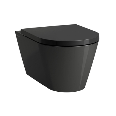 Laufen Kartell by Laufen wandcloset 37x54.5x35.5cm diepspoel rimless keramiek glossy black glans