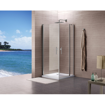 Royal plaza Hendra draaideur 120x195cm vast segm. chroom-helder clean TWEEDEKANS