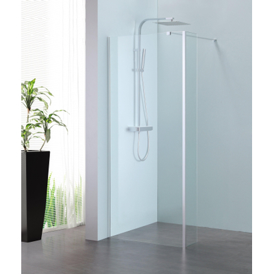 Royal Plaza Parri walk-in 80x200cm zilver profiel en helder glas met clean coating