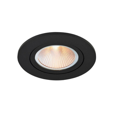 Royal plaza Ticino inbouwspot rond 8,2cm 5,5W 2200-2800K+lampje zwart