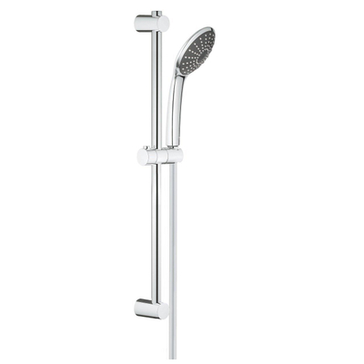 GROHE Vitalio Joy 110 Mono Glijstangset - 60cm - ronde handdouche - 1 straalsoort - gladde doucheslang - chroom/zwart
