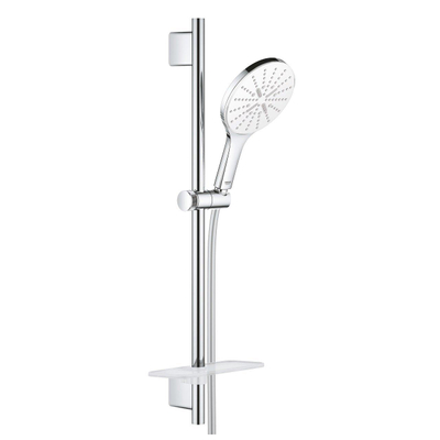 GROHE Vitalio Smartactive Glijstangset - 60cm - ronde handdouche - 3 straalsoorten - gladde doucheslang - met zeepschaal - chroom