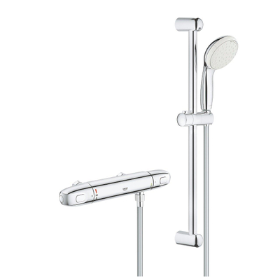 GROHE Grohtherm 1000 Thermostatische douchemengkraan 1/2" met douchegarnituur chroom