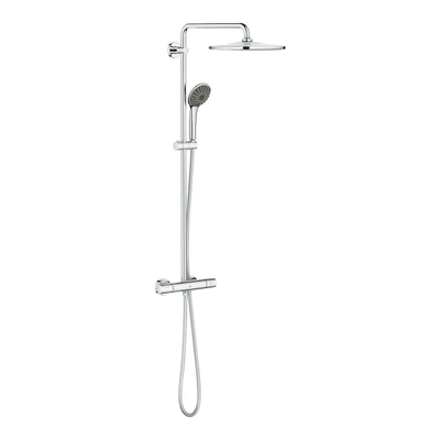 GROHE Vitalio Regendoucheset - hoofddouche 31cm - handdouche rond - thermostatisch - chroom