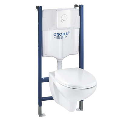 GROHE Universeel toiletset - inbouwreservoir - toiletzitting - bedieningsplaat wit - glans Wit