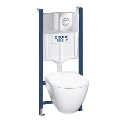 GROHE Solido WC-pack Compact 4-in 1 compleet met bedieningspaneel chroom wit glans