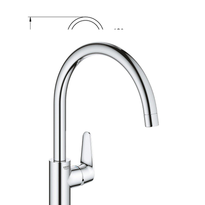 GROHE start curve Keukenkraan - hoog - chroom