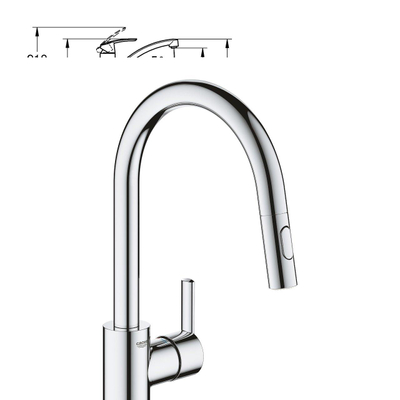 GROHE Feel Keukenkraan - hoog - chroom