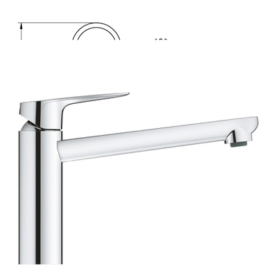 GROHE start curve Keukenkraan - hoog - chroom