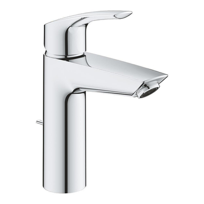 GROHE Eurosmart waterbesparende wastafelkraan m-size met trekwaste chroom