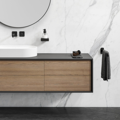 Geesa Shift Handdoekrek 1 arm Zwart