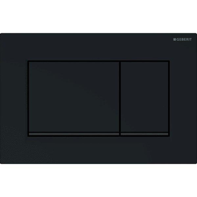 Geberit Sigma20 bedieningsplaat - 2-toets spoeling - rechthoekige knoppen - zwart/matzwart/zwart