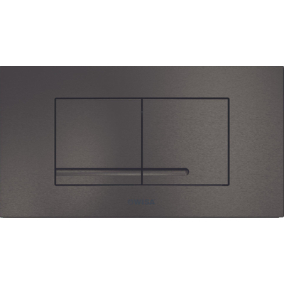 WisaXT Bedieningspaneel toilet mech.bedieningsplaat kantos df20.8x11.1cmkunststofgeborsteld titanium zwart