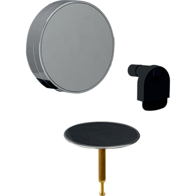Geberit Afbouwset voor badafvoer, met draaibediening en toevoer d52, wit/chroom