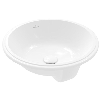 Villeroy & Boch Architectura onderbouwwastafel 45x45x17.5cm Rond met overloopgat Wit Alpin glans Ceramic