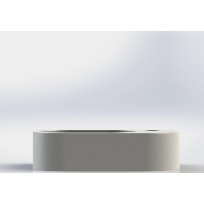 Royal plaza Person fontein 40x20x10cm - afgerond - ComforStone - kraangat rechts - mat wit