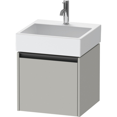 Duravit Ketho 2 wastafelonderbouwkast met 1 lade 48.4x46x44cm met greep antraciet betongrijs mat