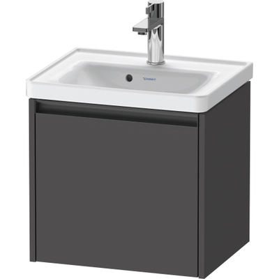 Duravit Ketho 2 wastafelonderbouwkast met 1 lade 48.4x37.5x44cm met greep antraciet grafiet mat