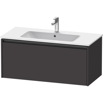 Duravit Ketho 2 wastafelonderbouwkast met 1 lade 101x48x44cm met greep antraciet grafiet supermat