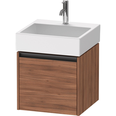 Duravit Ketho 2 wastafelonderbouwkast met 1 lade 48.4x46x44cm met greep antraciet noten mat