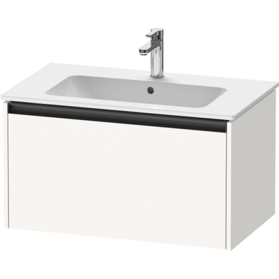 Duravit Ketho 2 wastafelonderbouwkast met 1 lade 81x48x44cm met greep antraciet wit supermat